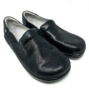 Allegria‎ Womens Black Leather Keli Glitz Clogs Size US 11.5 or 12 / EU 42